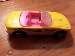 Vintage Hot Wheels 1990 Mazda MX5 Yellow with Pink Interior. [FRNKL] Used played with car,  your getting exactly what...