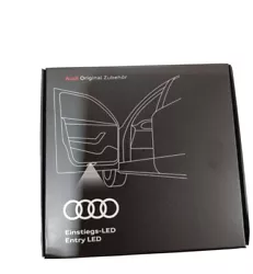 These entry lights can be applied to any compatible Audi door and projects the 