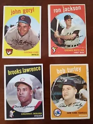 1959 Topps Baseball Pick Your Cards! Hundreds of cards available. $2.29 per card. Free shipping! Open to best offers....