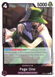 Cards from your field to your DON! : This Character can also attack your opponents active Characters during this turn....