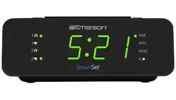 Easy-to-read, 0. 9” Jade Green LED clock display. 5” H, battery included.