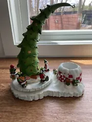 RARE Yankee Candle Hanging Tart Warmer PENGUIN Christmas Tree Musical Lights Up. Item is used, has some dried wax is...