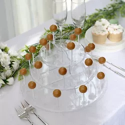 Each order is for 1 dessert stand. Cake pop holder is approx. There are a total of 42 cake pop holders per stand....