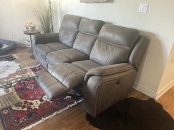 electric reclining sofa. Excellent condition 41 x 41 x 88 inchesSuede