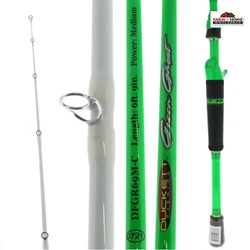 By: Duckett Fishing. Green Ghost DFGR69M-C. Casting Rod. 1 piece rod. 4.8oz rod weight. Convenient hook keeper. Carbon...