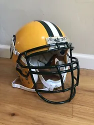 Green Bay Packers Custom Schutt AirXP Helmet L Missing Pads Yellow Gold. Helmet is a yellow used AirXP Schutt helmet...