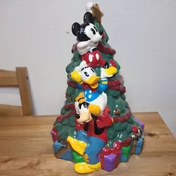 Disney Christmas Tree Cookie Jar /Mickey, Donald And Goofy Rare Vintage. In excellent condition! No chipped paint or...