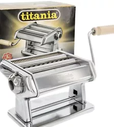 Titania DAL1932 Italian Pasta Maker Machine Made In Italy. Brand new with open box, the box has some exterior damage....