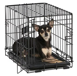 Crate your dog in a safe and secure space with a high quality Midwest iCrate Single Door Folding Dog Crates. - Divider...