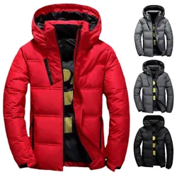 Parka Padded Coat Ski Snow Coat Hooded Coat Duck Down Jacket Winter Warm Zip. Do not tumble dry. Wash before wear....
