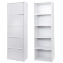 1 x 5-Tier Bookcase. 5 Tier storage shelves design creates a sophisticated space,it is perfect for living room, bedroom...
