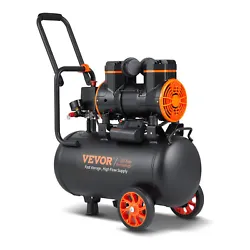 Carry out More Expansion Work with VEVORs Air Compressor ! All the Power, Without the Noise: VEVOR ’ S 70 dB low...