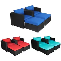 You can arrange the perfect shape to match your deck or garden. Outdoor wicker sofa includes:-2 × Single Sofa -2 x...