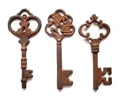 · These Reproduction Keys are iron in rusted condition tumbled to remove excess rust and oil. · They will make an...