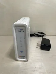 It has a single Ethernet (RJ-45) port for connectivity and works with Comcast carriers. The modem is in a used but good...