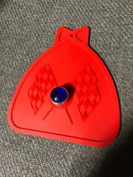 This is a RED old school mudflap with included RED, GREEN OR BLUE jewel. THE MUDFLAP IS RED. CHOOSE RED GREEN OR BLUE....