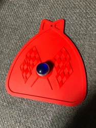 This is a RED old school mudflap with included RED, GREEN OR BLUE jewel. THE MUDFLAP IS RED. CHOOSE RED GREEN OR BLUE....