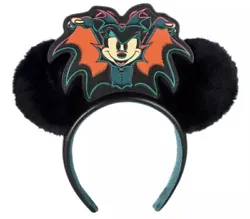 You are Purchasing a Disney Parks Exclusive 2023 Mickey Vampire Halloween Headband Ears.Heres to boo! Get in the spirit...