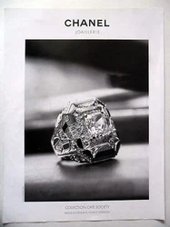 CHANEL Collection Café Society. Joaillerie,Bijoux,Bague. PUBLICITE DE PRESSE. ( Et pour la France, possibilité aussi...