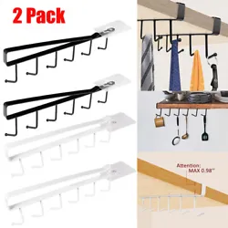 6 hooks design: No need of drilling. Between hooks :4.1cm/1.61”. -Make full use of the space and expand it...