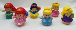Fisher Price Little People Disney Princess Rapunzel, Cinderella, Snow White, Sleeping Beauty & Little Mermaid lot of 6....