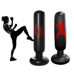 Open the gap in the bottom and fill water/sand into it, cover the stopper closely. Pumping air into inflatable hole...