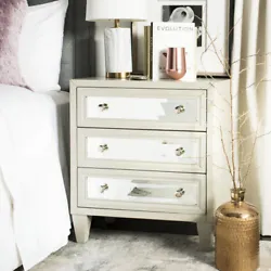 This 3 drawer chest is effortlessly chic. Designed with style and luxury, its classic taupe finish and mirrored panels...