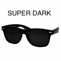 Super Dark Smoke Lens. 100% UV Protection.