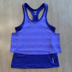 Reebok Girls Athletic Tank Top PlayDry Purple Size XS (6-8) NWOT. Never worn. Shipped with USPS First Class Package.