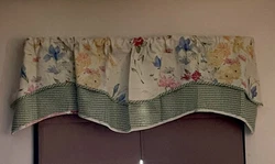 Set of 4 COUNTRY CURTAINS PETTICOAT VALANCES Green Plaid & Floral. Dry clean only. 100% Cotton.