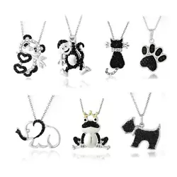 A great gift for the pet lover! These attractive necklaces showcase a variety of different animal pendants. One genuine...