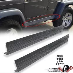 For Jeep TJ Wrangler 1997-2006. 1 xSide Body Armor Panel Sets. Material: Plastic. Color: Black. They are 3