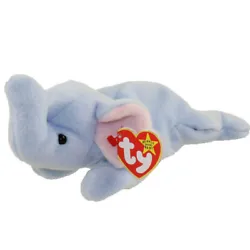 Peanut the elephant walks on tip-toes. Peanut is a friend you wont soon forget! From the Ty Beanie Babies collection....