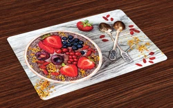 Placemats set of 4. Made from: %100 high quality polyester canvas fabric with hand-sewn finished edges. Great for any...