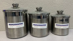 Upgrade your kitchen storage with this elegant Morganware Stainless Steel Nesting Canister Set. Featuring a capacity of...