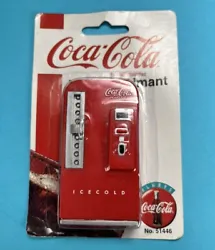Vintage 1995 Coca-Cola Vending Machine Fridge Refrigerator Magnet In Package. New Old stock in package
