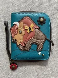 Charming Chala Butterfly and Buffalo Purse Wallet Credit Cards Coins Wristlet.