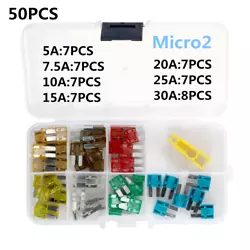 Micro2 blade type fuses. 200PCS 5x20mm 6x30mm Assorted Glass Fuses Box Quick Blow Fast Acting Tube Kit. 3 Sets ATO ATM...