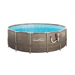 Includes SureStep ladder to assist in getting into the pool. Outdoor Recreation. Stylish exterior wicker print blends...