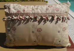 This is a lovely throw pillow made by Waterford with champagne satin cotton. The inner pillow is polyester. Its in very...