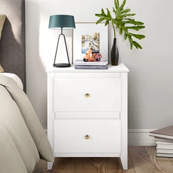 2Drawer Dresser for Bedroom, Small Dresser with 2 Drawers, Bedside Furniture,Wood Night Stand for Bedroom, Living Room,...