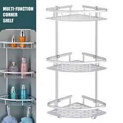 Multifunctional corner shower caddy is an effective use of corner space, no drilling required, rustproof and...