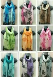 Shape: Long Scarf. Patterns:Big Rose Flower. Any style you can make for ALL SEASONS.