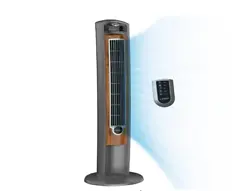 The Lasko Wind Curve 42 in. Oscillating Tower Fan with Fresh Air Ionizer is a portable stand-alone fan with...