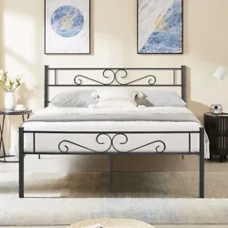 【No box spring required】Evenly spaced slats give your mattress strong support. Mattress, box spring, and bedding...
