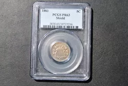 Tough to find Proof Shield Nickel in PR63 Sharp.