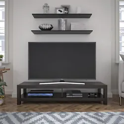 Display your flat screen tv on the stable Mainstays parsons tv stand for TVs up to 65
