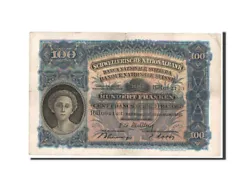 Billet, Suisse, 100 Franken, 1947, TB+. Suisse, 100 Francs type 1921-28, 16.10.1947, alphabet 16H092123, Pick 35u...