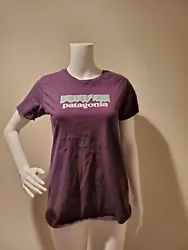 Patagonia P6 pastel logo crewneck t-shirt. This is purple with a P6 logo and it is a size S. The hem is coming undone...