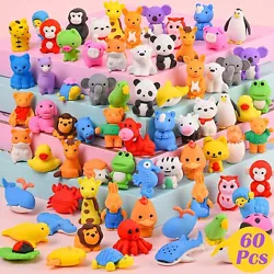 Let the children explore the wonderful and magical animal world!Novelty Puzzle Erasers：Each erasers can be taken...